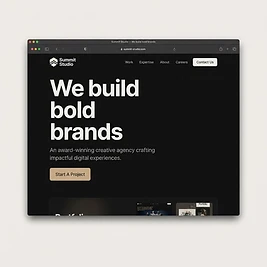 Agency website concept — desktop