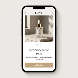 Single product page concept — mobile