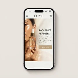 E-commerce landing page concept — mobile
