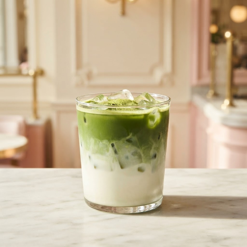 Ice Matcha Latte — La Croissantería París, Valencia