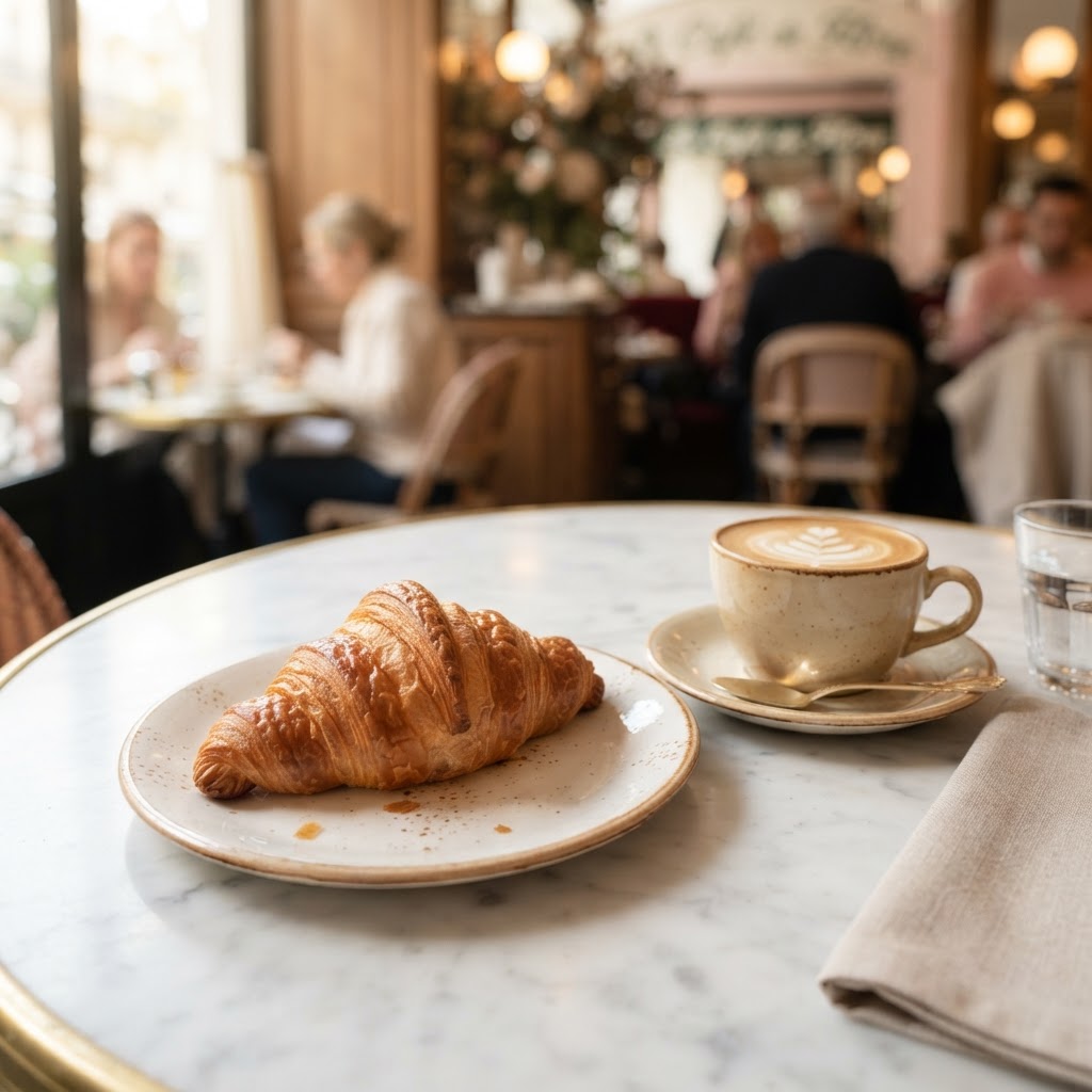 Desayuno Croissant en La Croissantería París Valencia