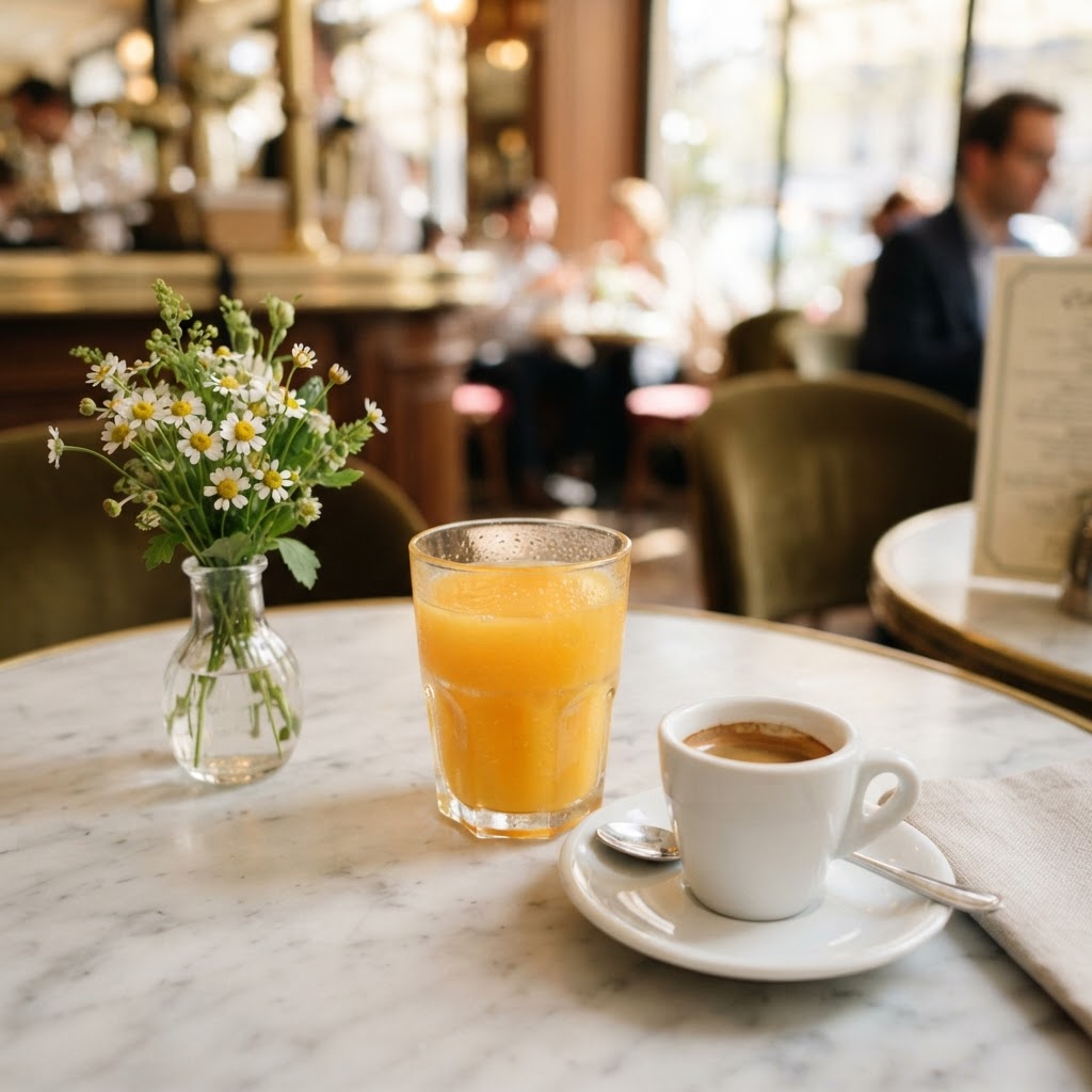 Naranja y café