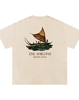 THE KIPONA CREW TEE - THE SAILORS SAND WASHED TEE [OVERSIZED]