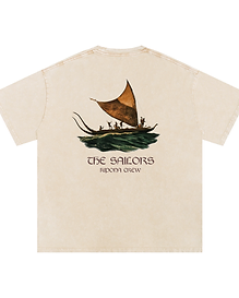 THE KIPONA CREW TEE - THE SAILORS SAND WASHED TEE [OVERSIZED]
