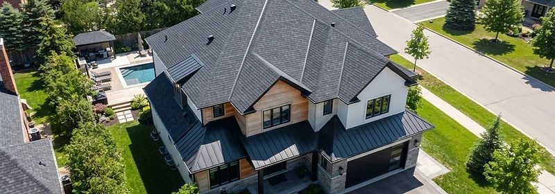 Completed residential roof replacement