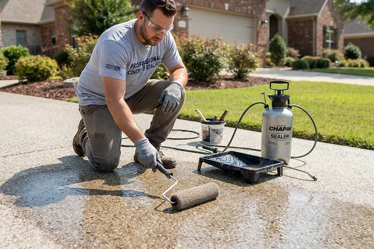 Concrete Sealing performed by Ridgeline Pressure Washing
