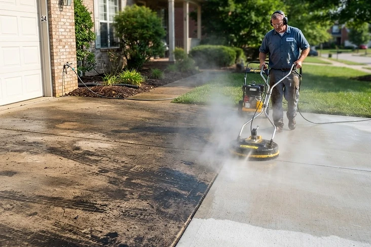 Driveway Washing performed by Ridgeline Pressure Washing