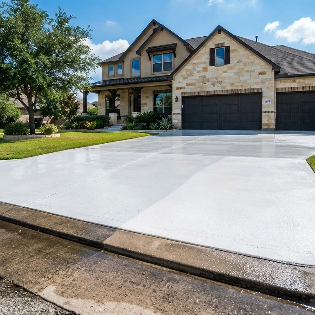 Exterior before and after soft washing