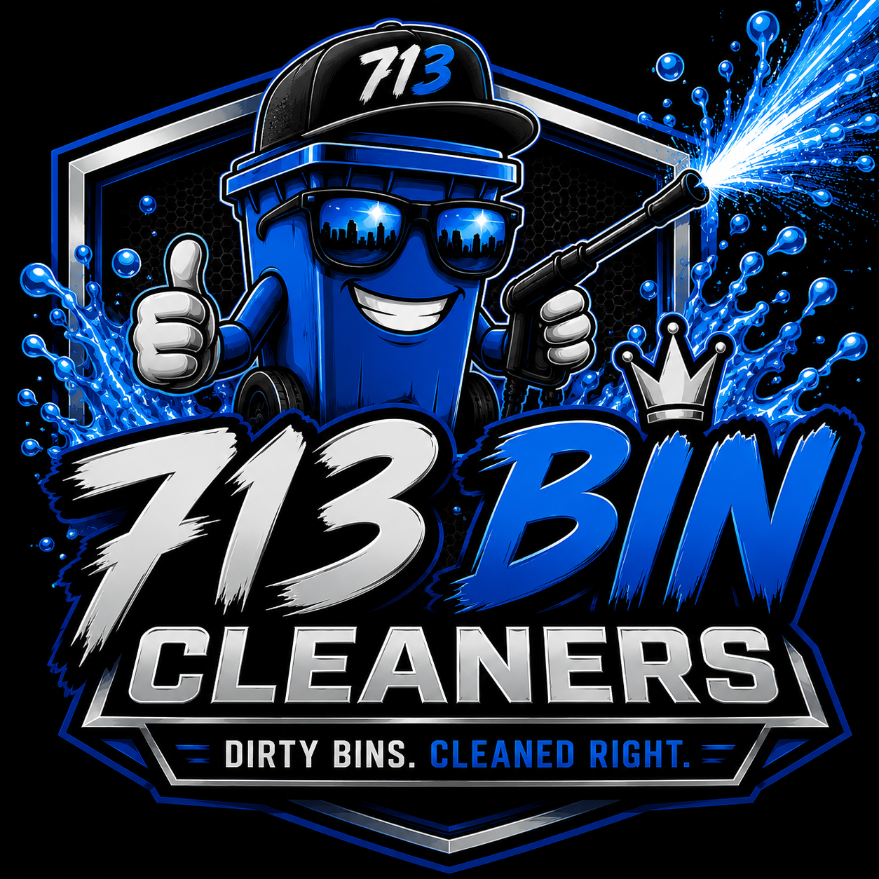 713 Bin Cleaners logo