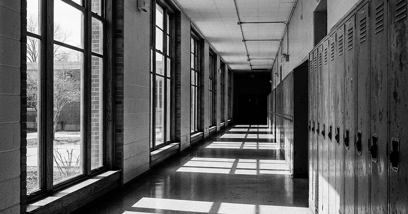 Historic Harding High School hallway