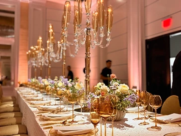 Candelabra tablescape
