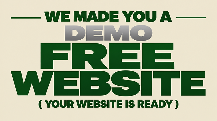 We made you a demo — your free website is ready