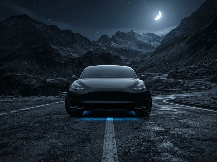 Model 3 in Pearl White