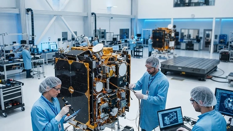 Modern aerospace engineering facility in Melbourne, Florida.