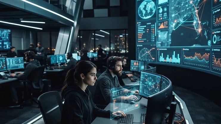 Digital security operations center in Melbourne, Florida.