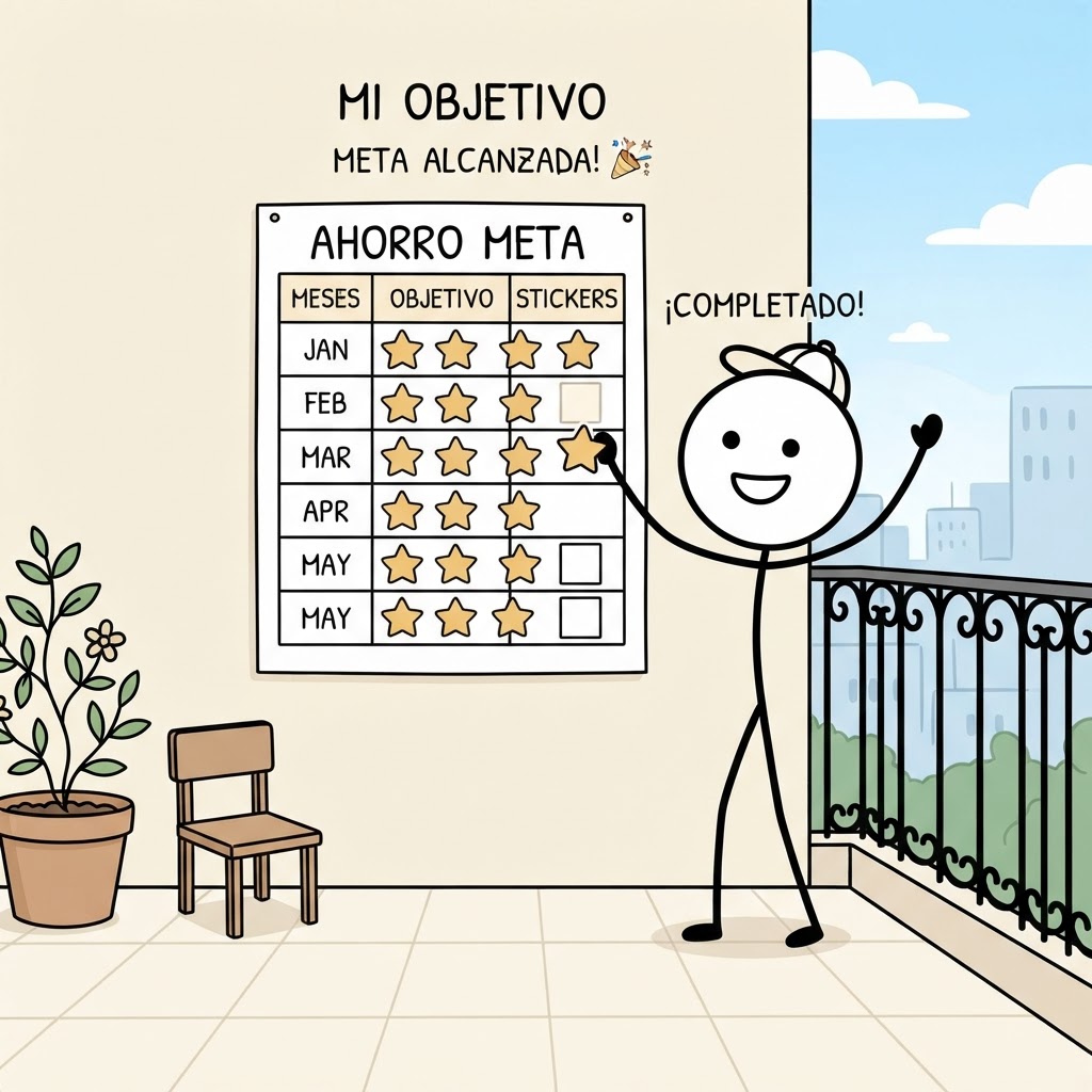 Estrella en la meta alcanzada