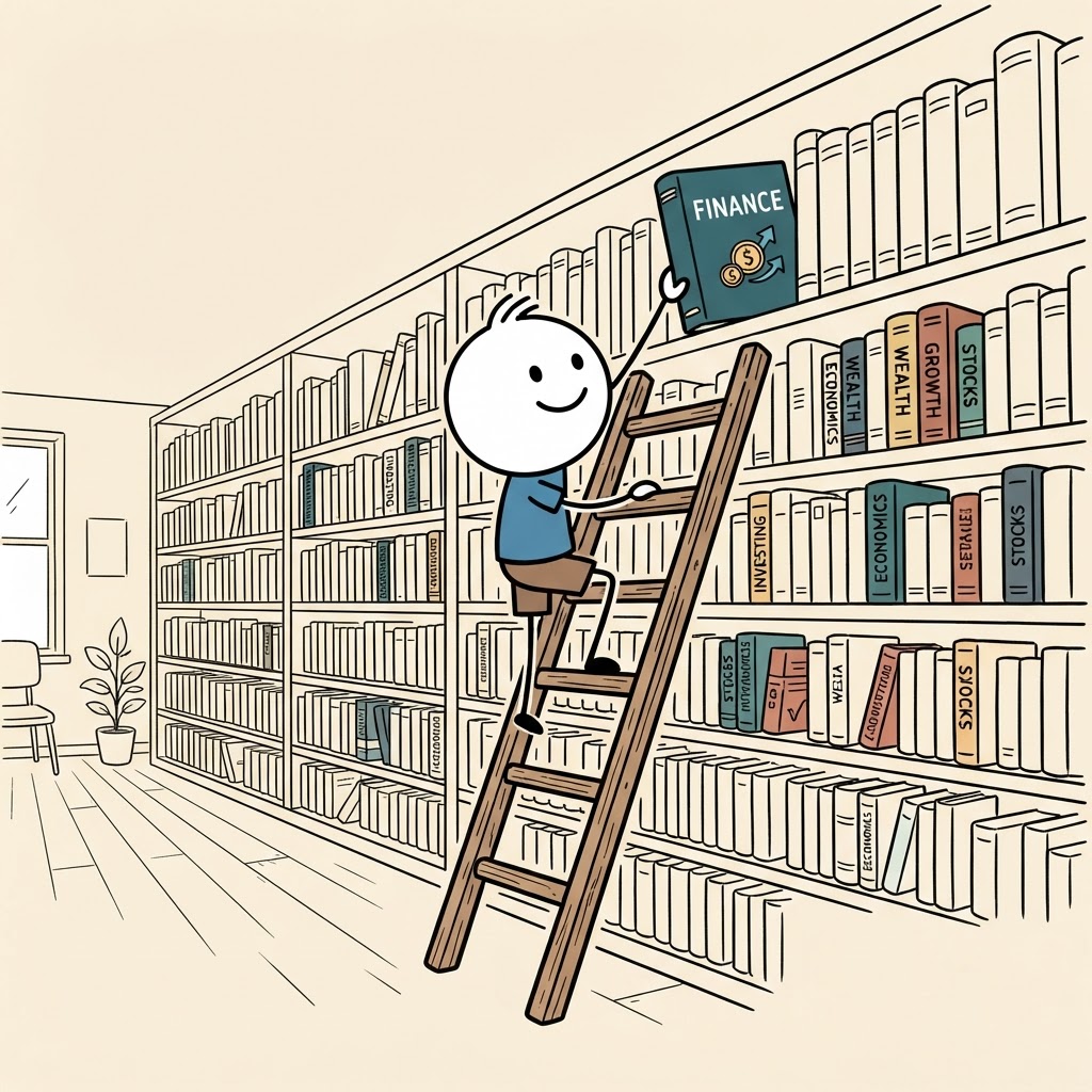 Subiendo la escalera de libros