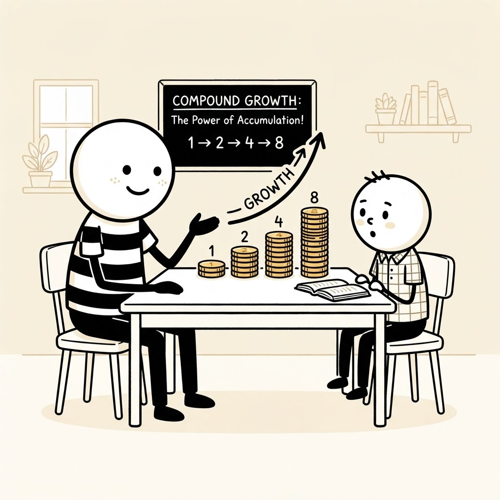 Crecimiento compuesto con monedas