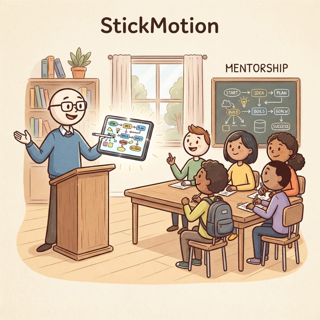 El mentor habla al grupo 8