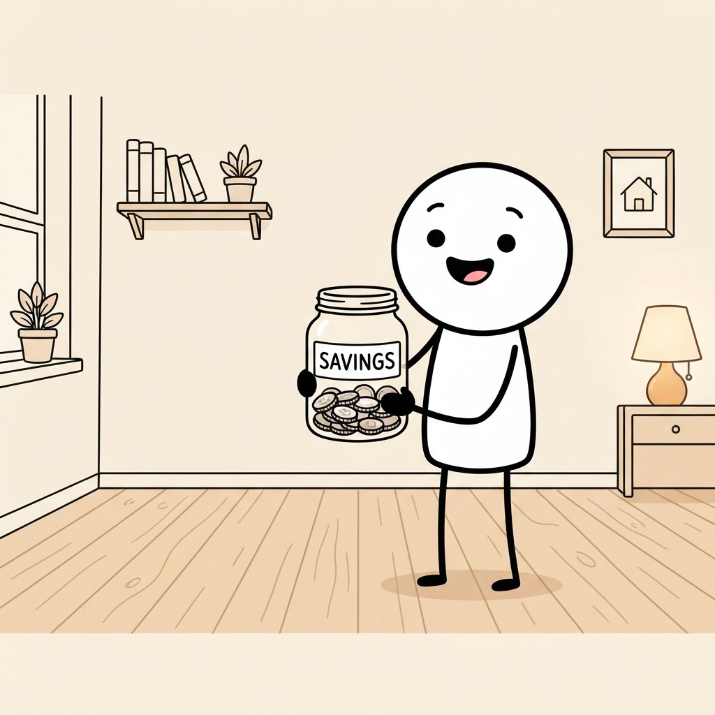 Frasco de ahorros lleno