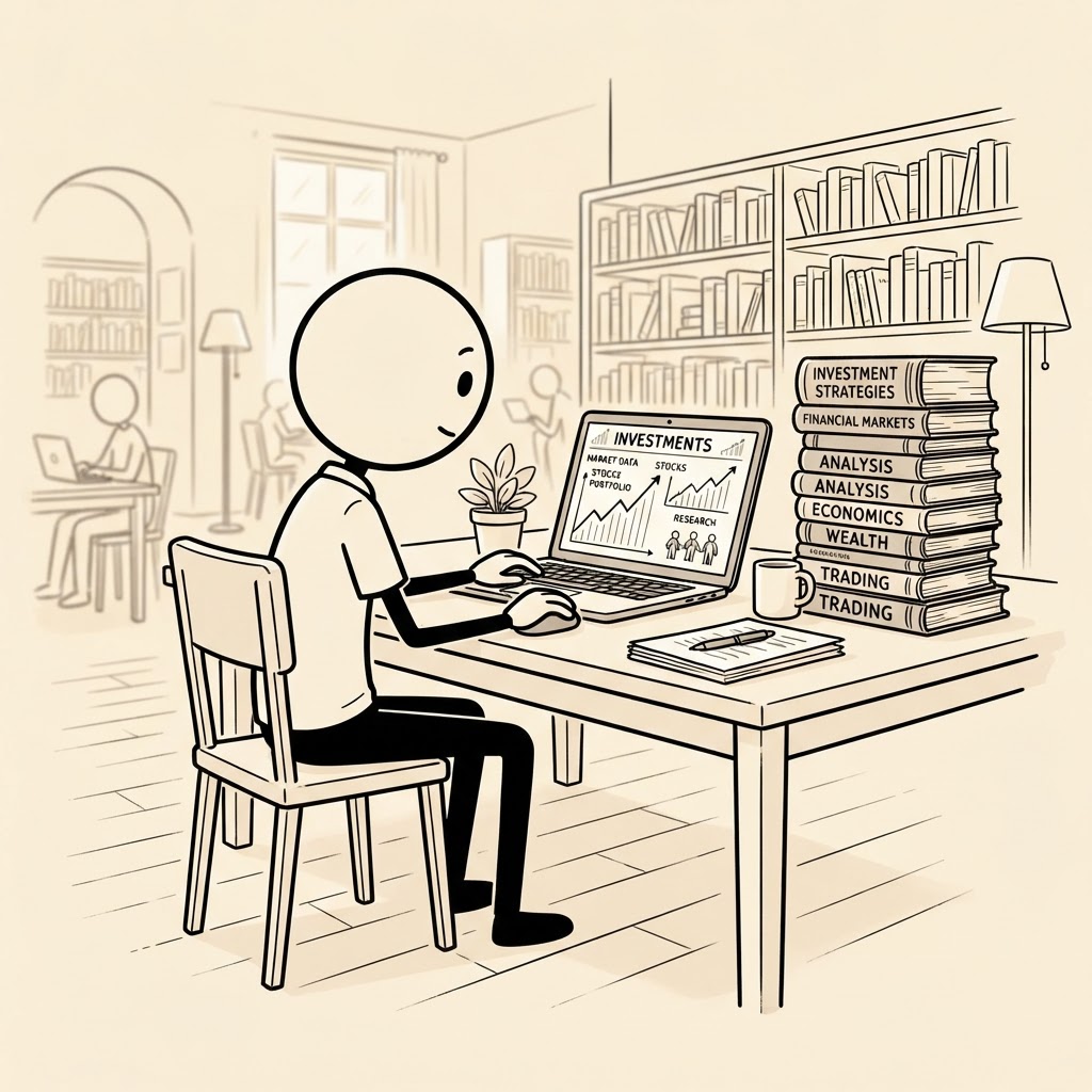 Laptop entre libros de la biblioteca