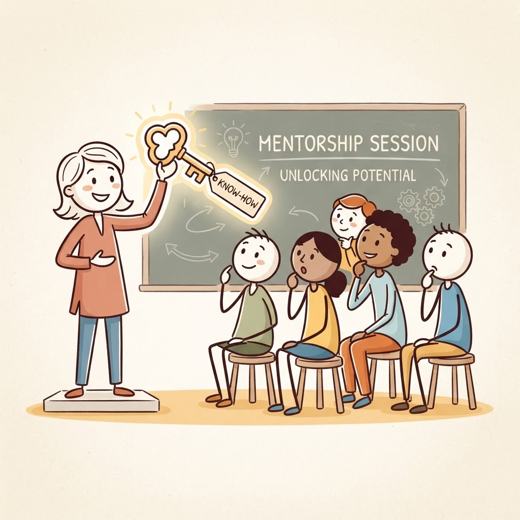 El mentor habla al grupo 14