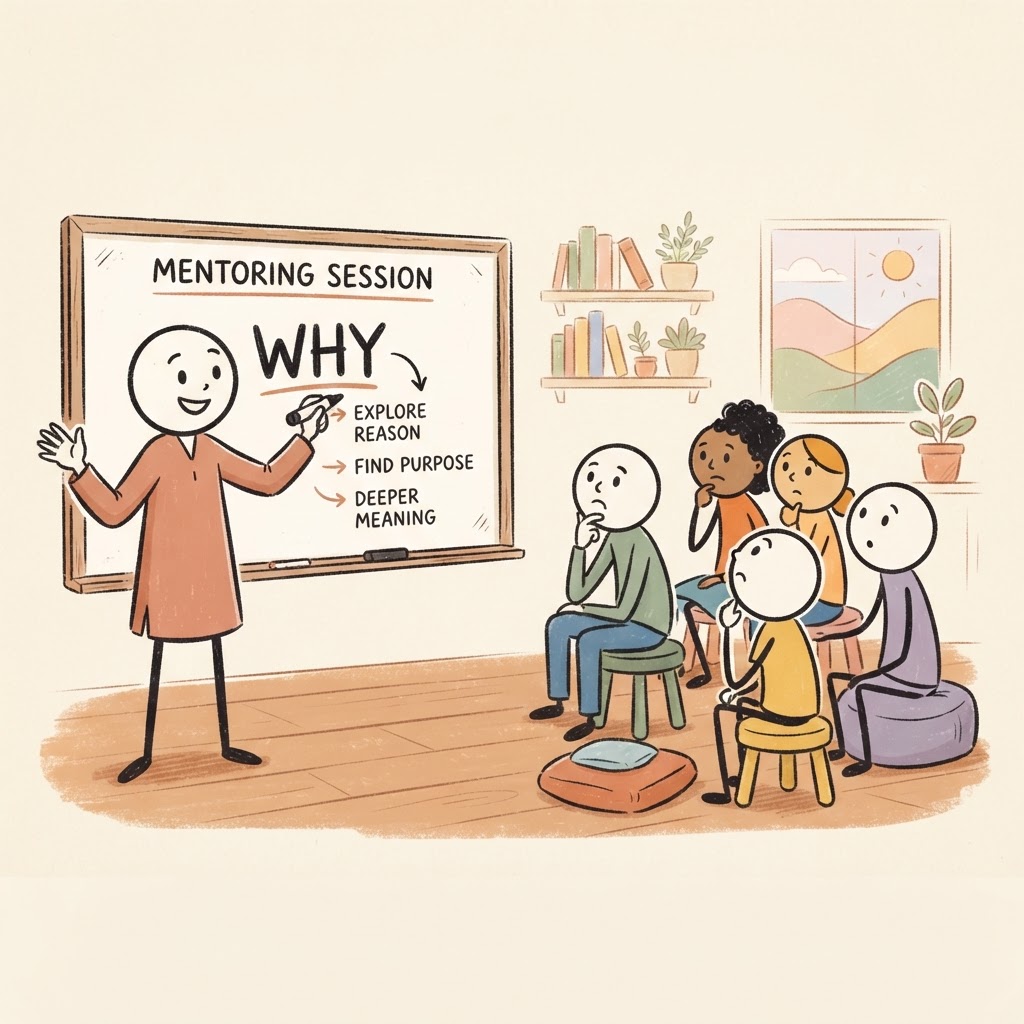 El mentor habla al grupo 10