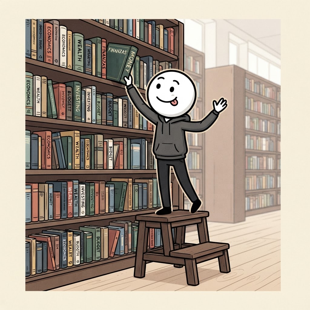 Buscando un libro en la biblioteca