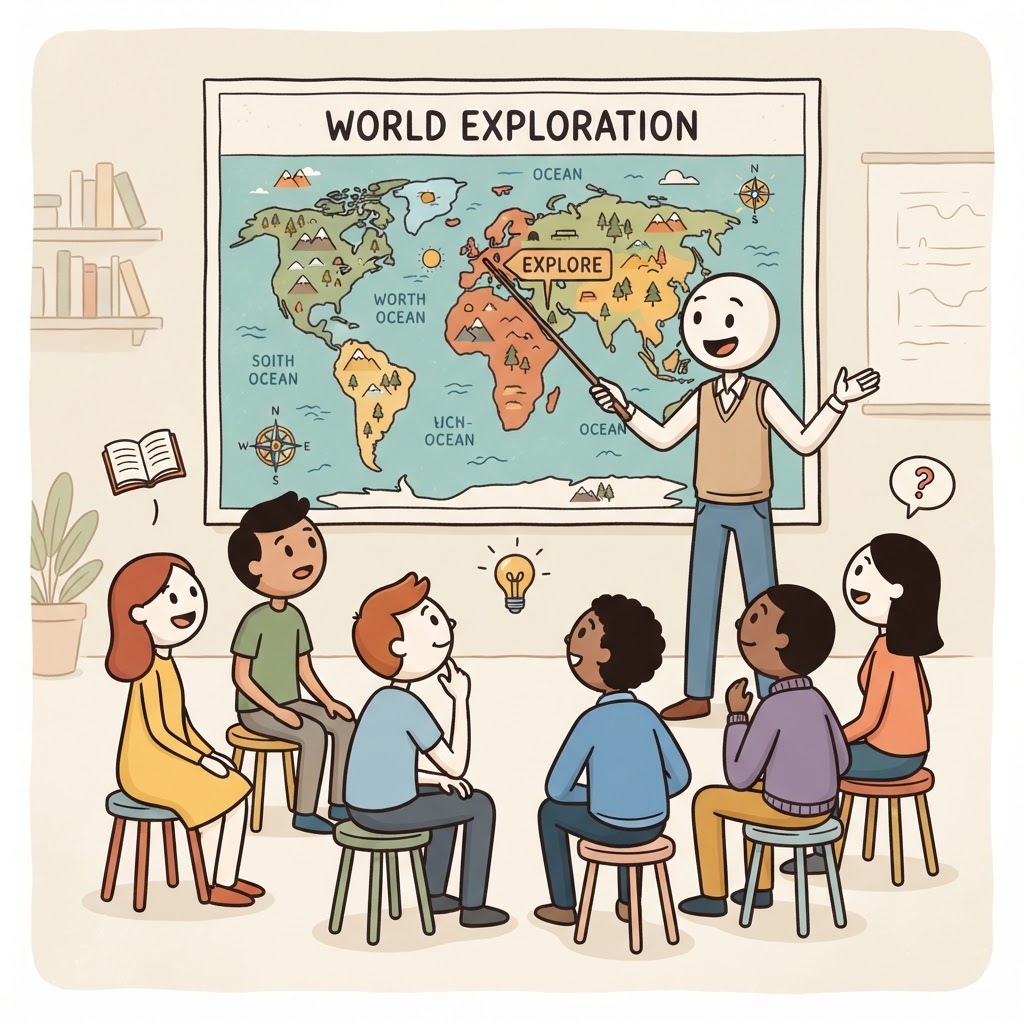 El mentor habla al grupo 6