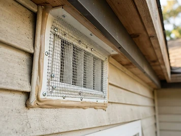Exclusion mesh installed on a soffit vent