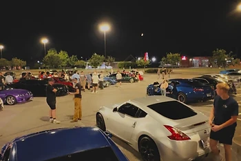 Night meet under the lot lights