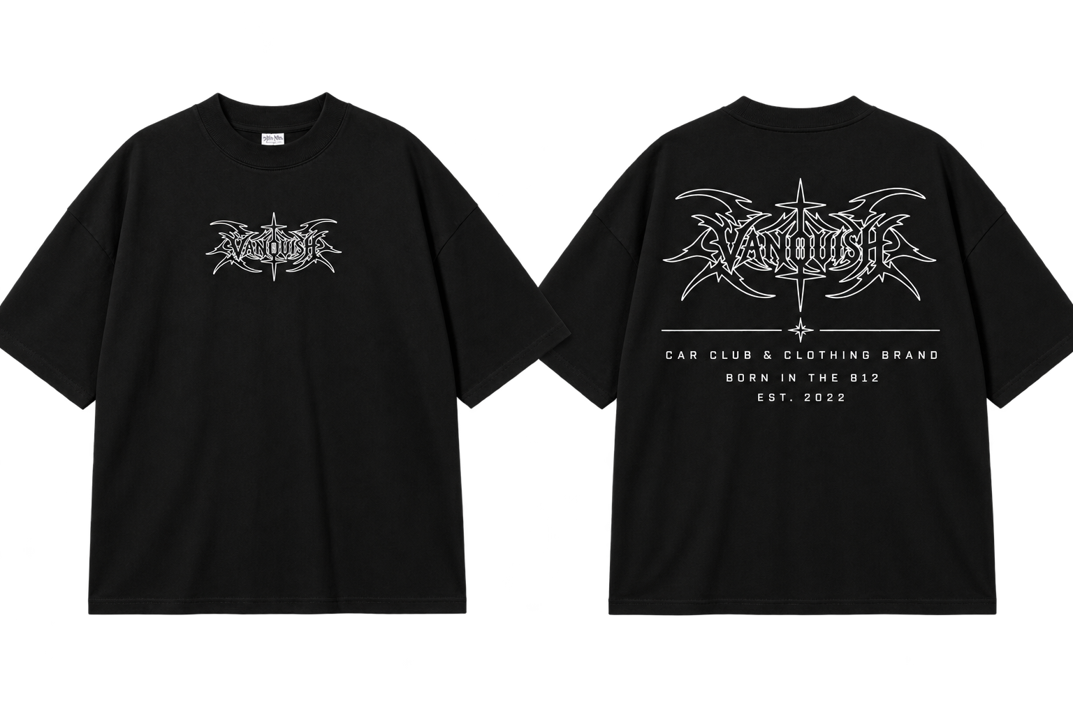 Black Oversized Gothic Tee