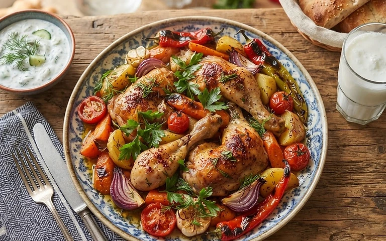 Fırında Sebzeli Tavuk tarifi