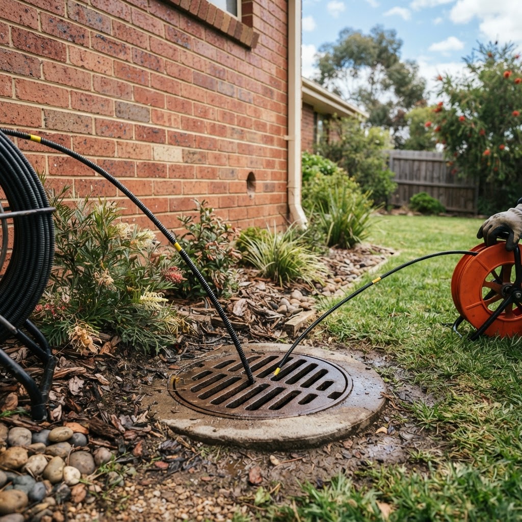 Clearing a blocked drain
