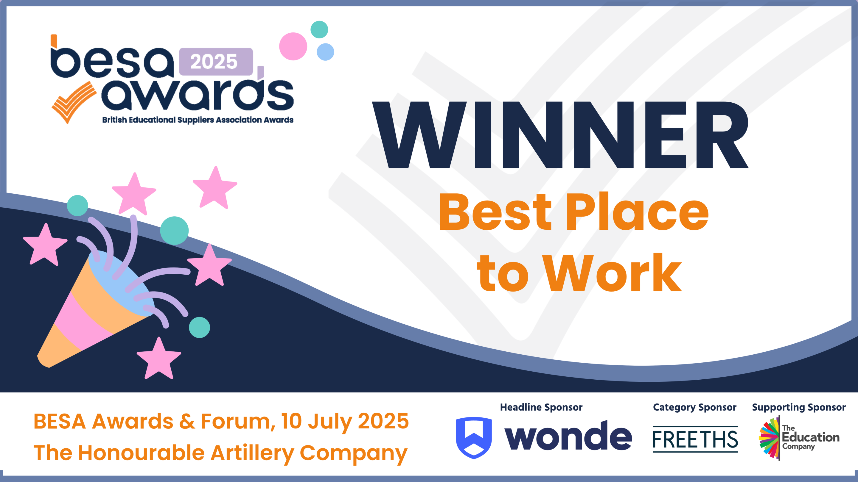 BESA Awards — Winner: Best Place to Work 2026