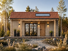 VISTA 30 — En fristad av ljust trä och högt loft under takstolarna.