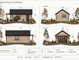 AURA 30 alla fyra fasader — fasad 1, 2, 3 och 4 i gemensam översikt, ritning A-40.3-R01