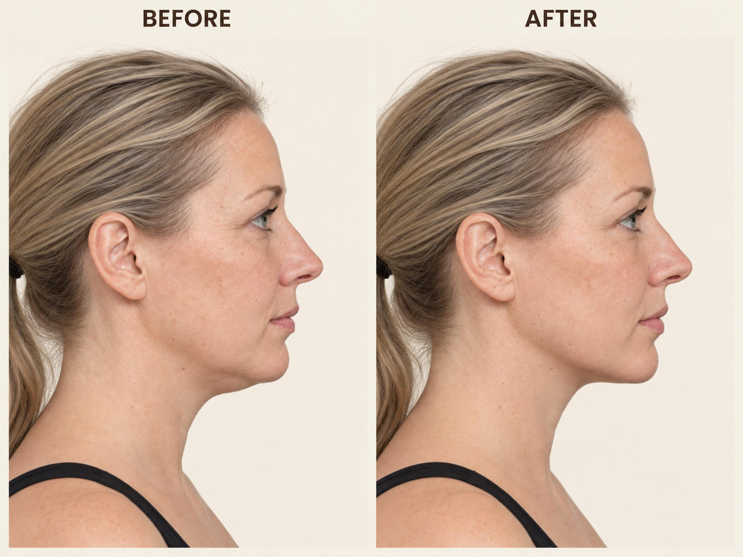 Jawline before-and-after comparison 11