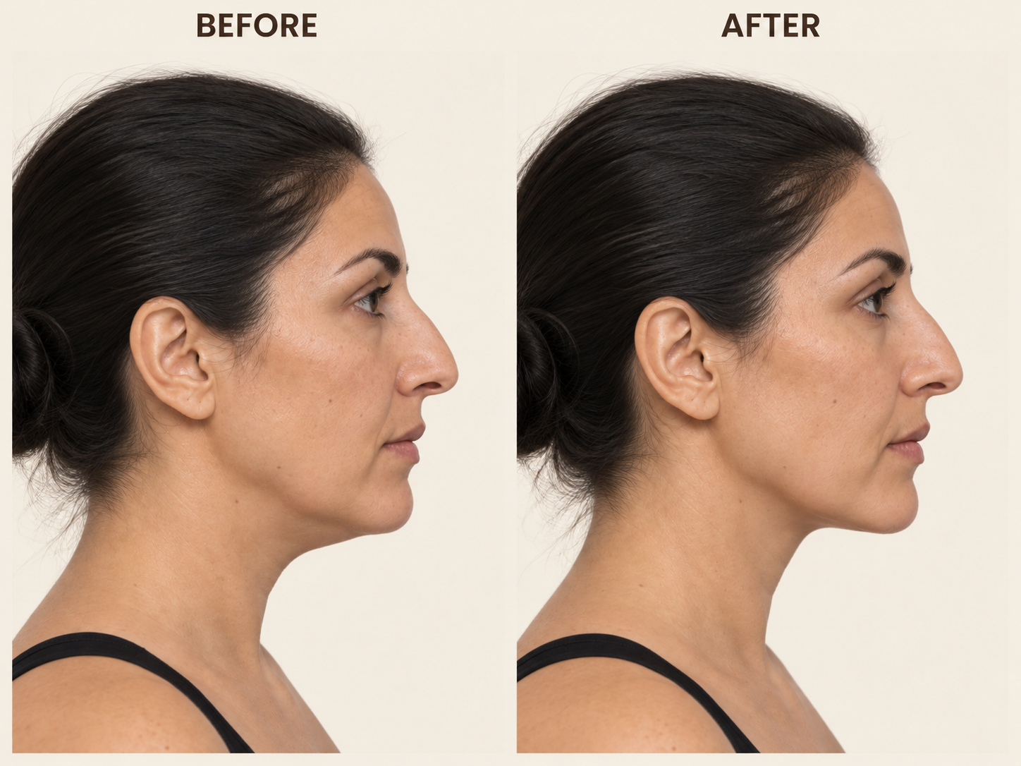 Jawline before-and-after comparison 12