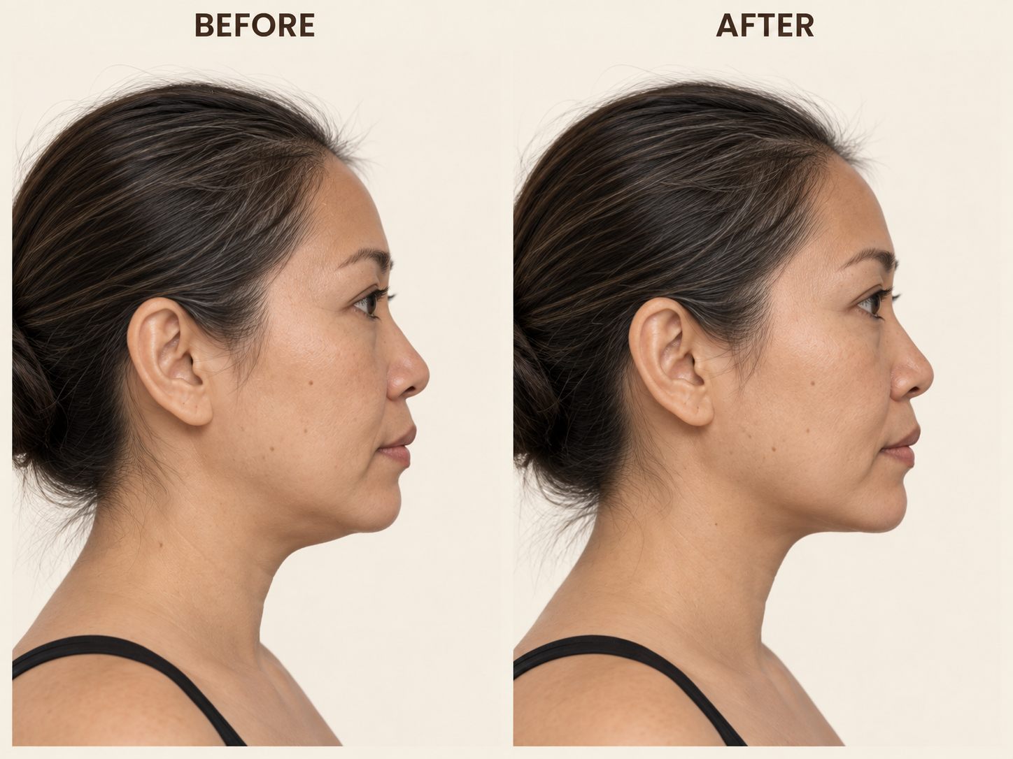 Jawline before-and-after comparison 14