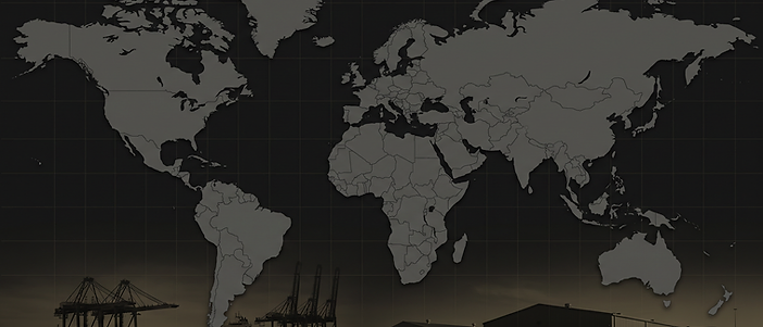 GFS global frozen food supply network map showing sourcing and distribution routes from Beirut