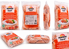 GFS AURORA vacuum packed frozen poultry inside an open export carton
