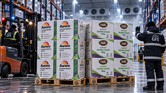 Poultry frozen export product in GFS cold-chain storage