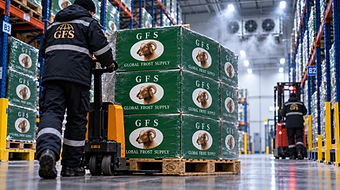 Lamb Cuts frozen export product in GFS cold-chain storage