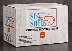 GFS Sea Shell sealed frozen seafood export carton designed for international shipping