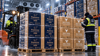Angus Prime Beef frozen export product in GFS cold-chain storage