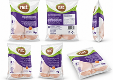 GFS NAT. vacuum packed frozen poultry inside an open export carton