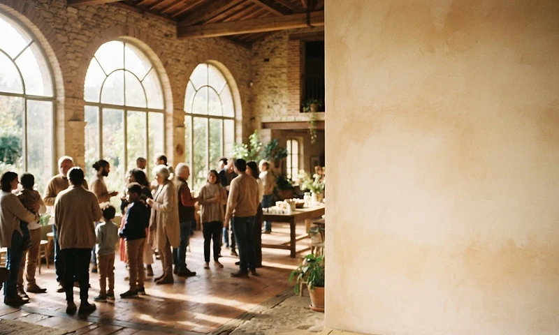 A community gathered in worship