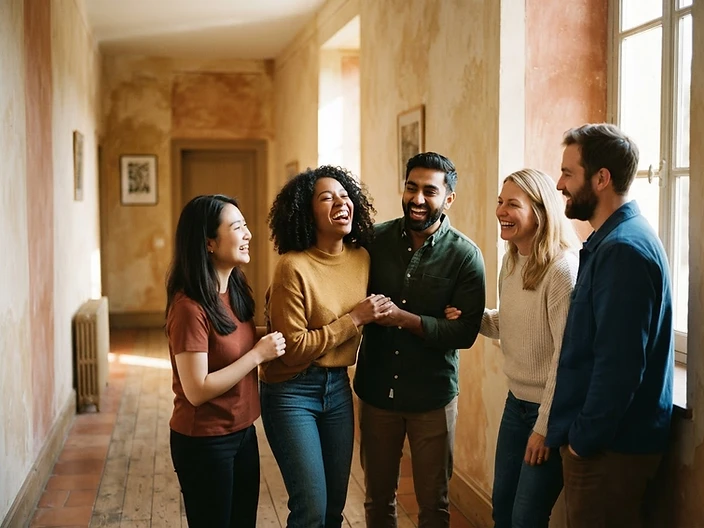A diverse community gathering