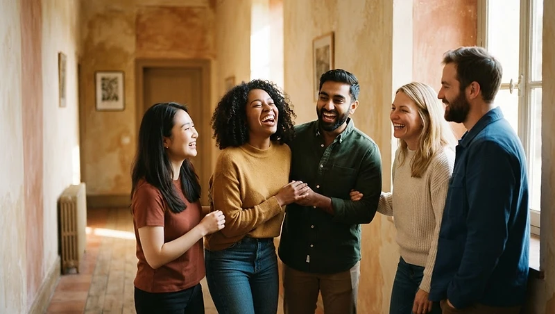 A diverse community gathering